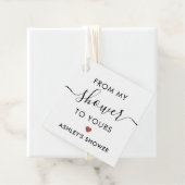 Vanuit mijn douche naar de jouwe, Trouwfeest Terra Bedankjes Labels (In situ)