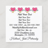 Vanuit mijn keuken / cateraar / Home Cooked Vierkante Visitekaartje (Achterkant)