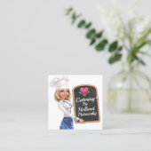 Vanuit mijn keuken / cateraar / Home Cooked Vierkante Visitekaartje (Staand voorkant)