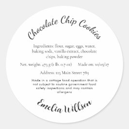 Vanuit mijn kleine keuken Cottage Law Cookie Label