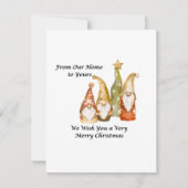 Vanuit ons thuis naar het jouwe feestdagenkaart (Voorkant)