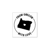 Vanuit Oregon met liefde Rubberstempel (Afrduk)