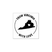 Vanuit Virginia met liefde Rubberstempel (Afrduk)