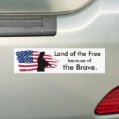 Vanwege de Brave Bumpersticker (Op auto)