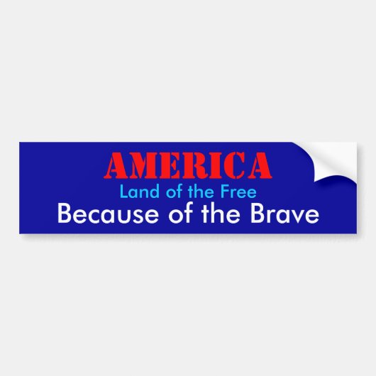 Vanwege de Brave Bumpersticker (Voorkant)