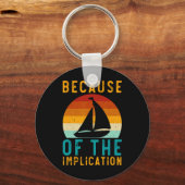 Vanwege de implicatie Funny Retro Bootvaart Liefhe Sleutelhanger (Voorkant)