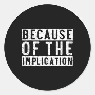 Vanwege de impliciete grappige bootliefhebber vis ronde sticker