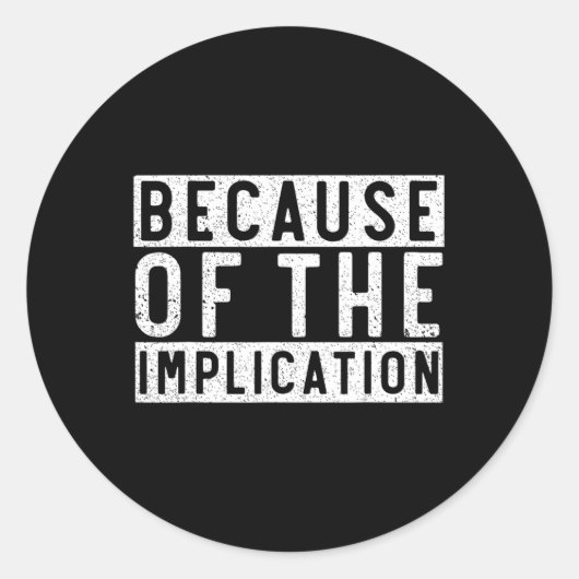 Vanwege de impliciete grappige bootliefhebber vis ronde sticker (Voorkant)