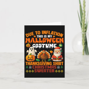 Vanwege de inflatie zijn dit mijn Halloween kostuu Kaart