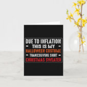 Vanwege inflatie grappig Halloween kostuum Thanksg Kaart (Gele Bloem)