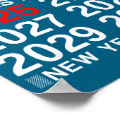 Vanwege Inflatie Grappige Nieuwjaar 2026 T-shirt M Poster (Hoek)