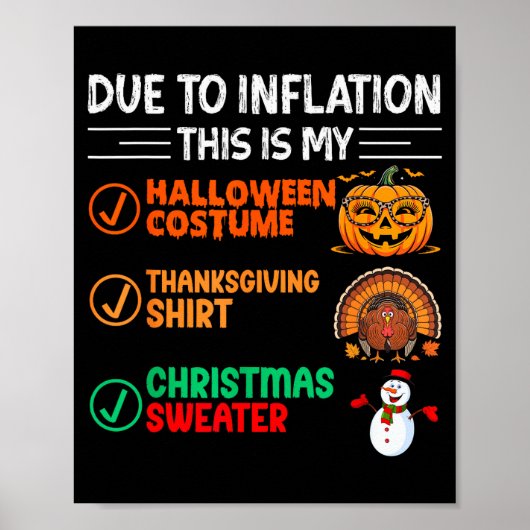 Vanwege inflatie is dit mijn grappige Halloween-ko Poster (Voorkant)