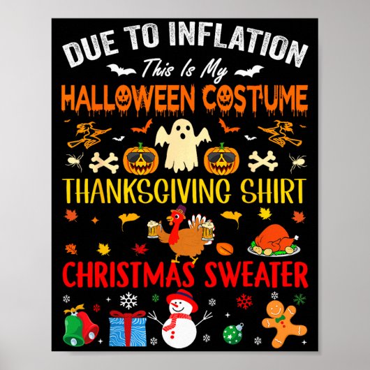 Vanwege inflatie is dit mijn grappige Halloween-ko Poster (Voorkant)
