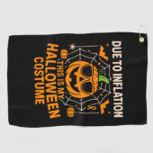 Vanwege inflatie is dit mijn Halloween Golfhanddoek (Horizontaal)