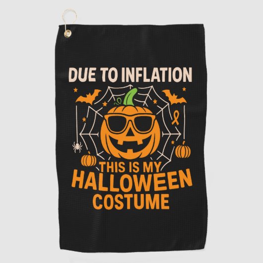 Vanwege inflatie is dit mijn Halloween Golfhanddoek (Voorkant)