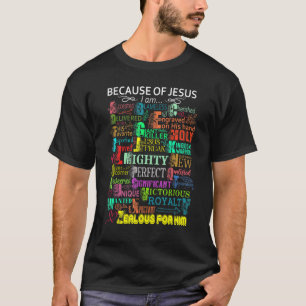 Vanwege Jezus Christelijke en godsdienstige woordk T-shirt