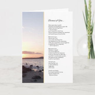 Vanwege jou... bedankkaart