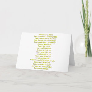 Vanwege kanker kaart