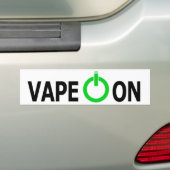 Vape aan! Bumpersticker (Op auto)