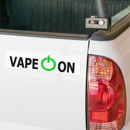 Vape aan! Bumpersticker (Op Truck)