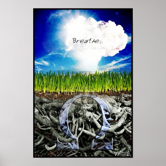 Vape Breathe-Poster Poster (Voorkant)