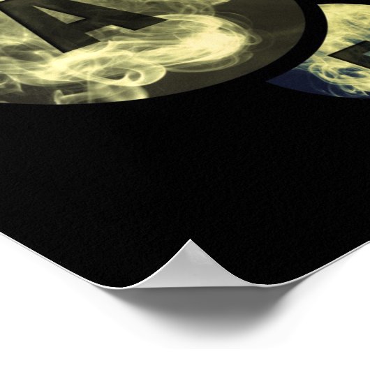 Vape Cirkel Rookwolken Poster (Hoek)