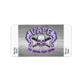 Vape | DIY E-Juice Label Paars Skull/VapeGoat (Voorkant)