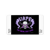 Vape | DIY E-Juice Label Paars Skull/VapeGoat (Voorkant)