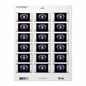 Vape | DIY E-Juice Label Paars Skull/VapeGoat (Full Sheet)