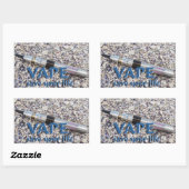 Vape en sla je leven op rechthoekige sticker (Vel)