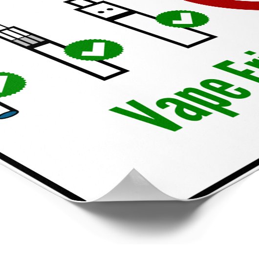 Vape Friendly Area Poster (Hoek)