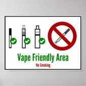 Vape Friendly Area Poster (Voorkant)