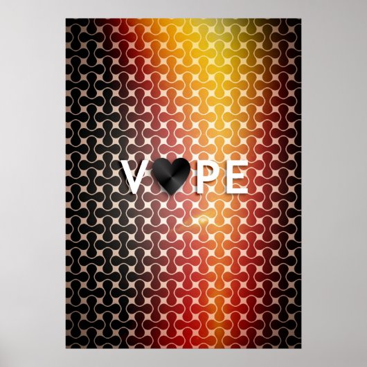 Vape Heart Retro Premium-Posters Poster (Voorkant)