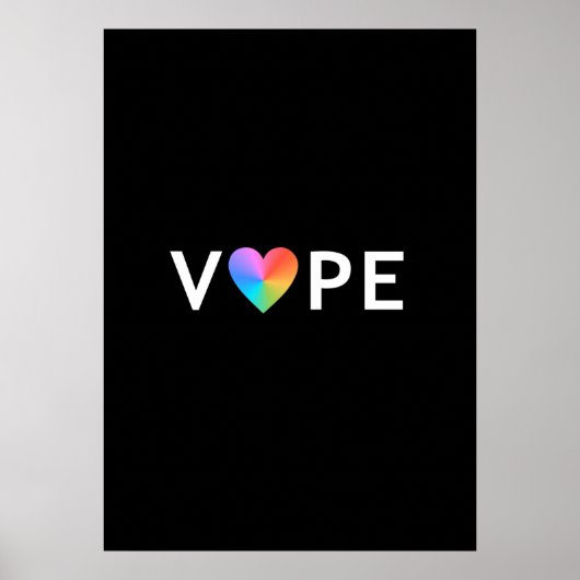 Vape Heart Retro Premium-Posters Poster (Voorkant)