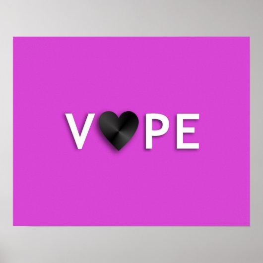 Vape Heart Retro Premium-Posters Poster (Voorkant)