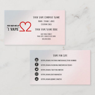 VAPE   I VAPE Business Social Media Visitekaartje