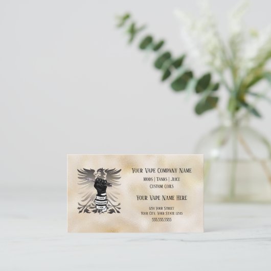 VAPE | I Vape I am Business Social Media Visitekaartje (Staand voorkant)