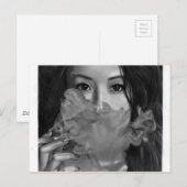 Vape Lady Roking Hot Design Briefkaart (Voorkant / Achterkant)