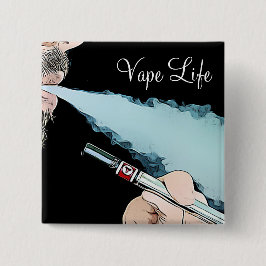 Vape Life Dampen Rook Knop Vierkante Button 5,1 Cm