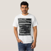 Vape Life Nutrition Facts T-shirt (Voorkant volledig)