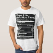 Vape Life Nutrition Facts T-shirt (Voorkant)