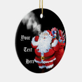 VAPE | Merry Vaping 2 kerstkerstkerstkerstman Keramisch Ornament (Rechts)