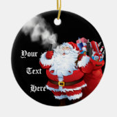 VAPE | Merry Vaping 2 kerstkerstkerstkerstman Keramisch Ornament (Voorkant)