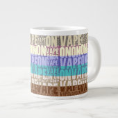 Vape on Typography Tan Turquoise Grote Koffiekop (Voorkant rechts)