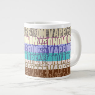 Vape on Typography Tan Turquoise Grote Koffiekop