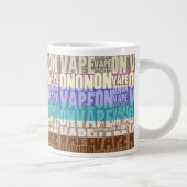 Vape on Typography Tan Turquoise Grote Koffiekop (Rechts)