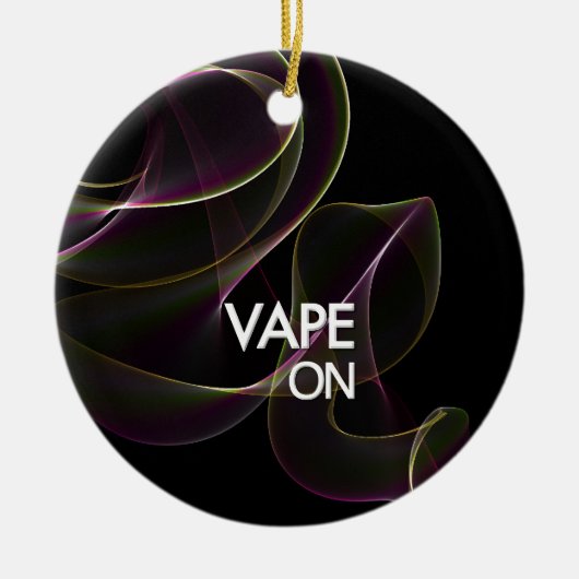 Vape op Limoen-rook Keramisch Ornament (Voorkant)