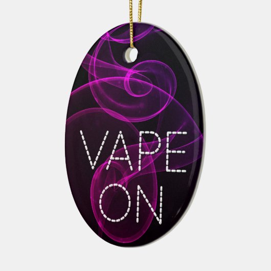 Vape op roze Paarse bogen Keramisch Ornament (Links)