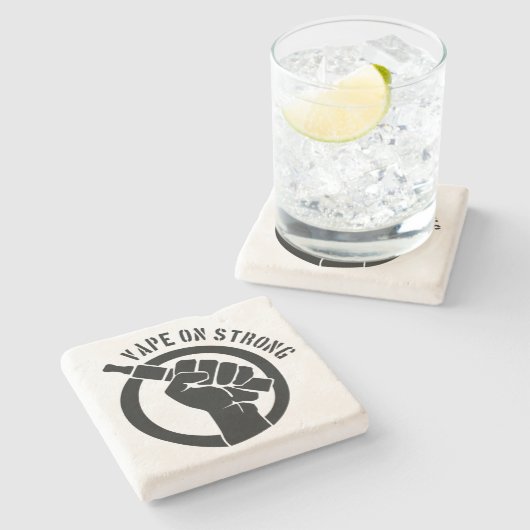 Vape op sterk stenen onderzetter (Zijkant)