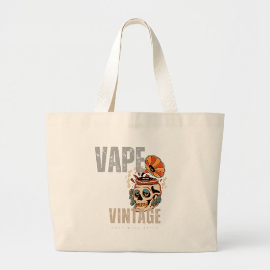 Vape : Puff met klasse! Grote Tote Bag (Voorkant)